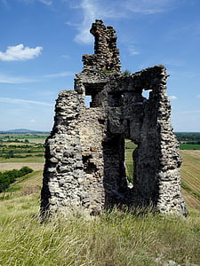 Slovakien, stora Alun, ruinerna av slottet, historia, tidigare, Cloud - sky, Sky