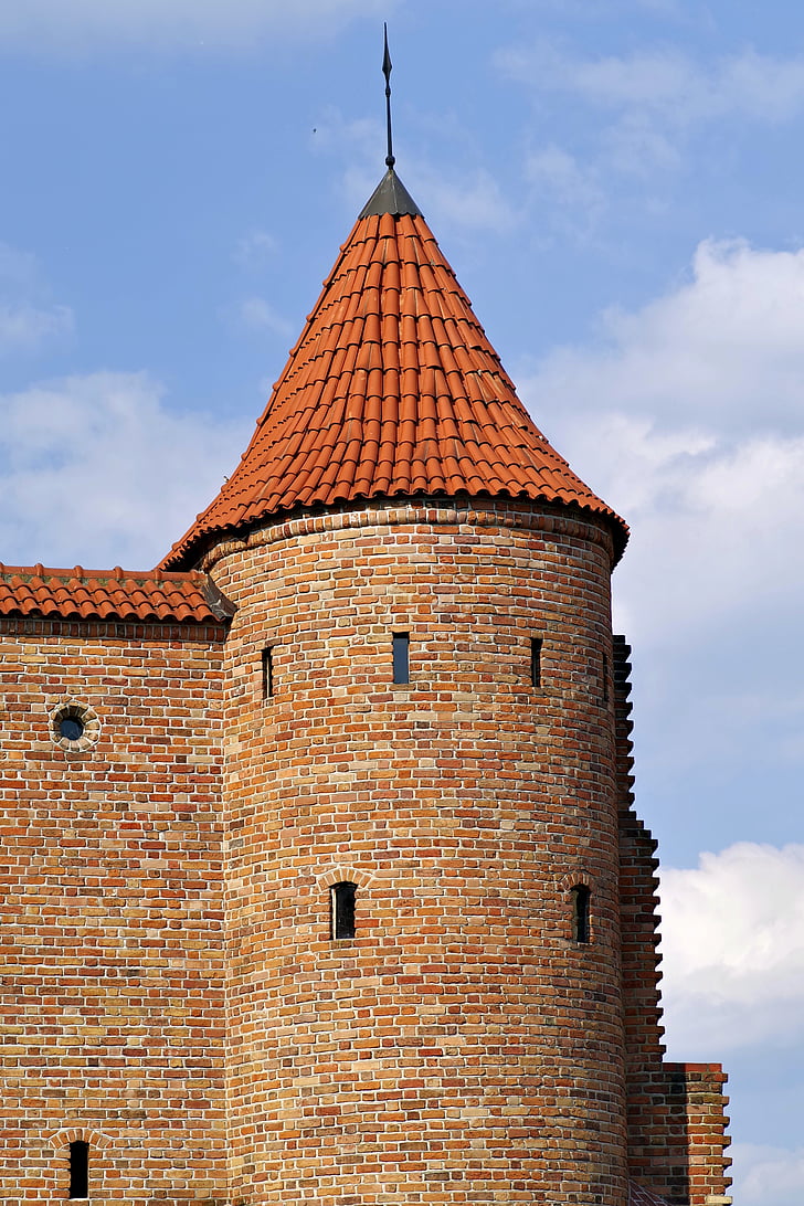 Castle, Fort, dusia tó, védekező, Varsó, Lengyelország, gótikus