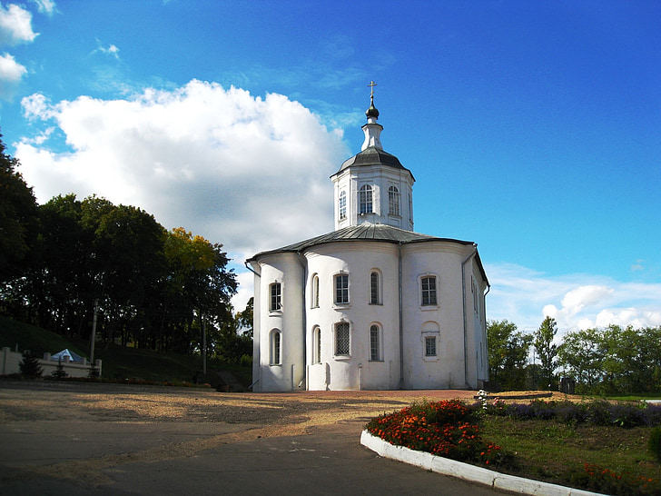 Tempel, kerk, het platform, Smolensk, Rusland, geschiedenis, religie