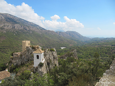 guadalest, 城堡, 景观, 西班牙, 岩石