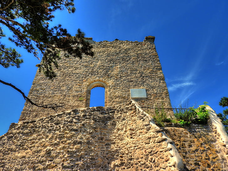 Castillo de mödling, Burgruine, Castillo, una austria más baja, imagen HDR