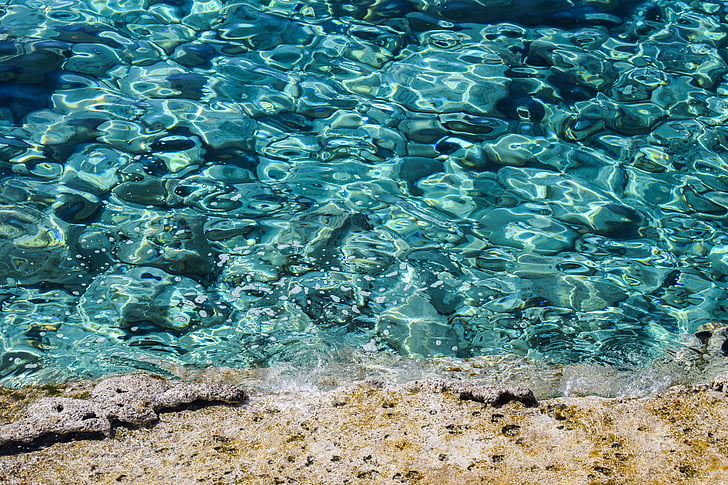sea, transparent, water, clear, turquoise, nature, cyprus