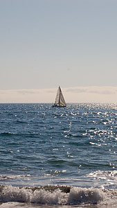 яхта, платно, ветроходство, лодка, вятър, мощност, море
