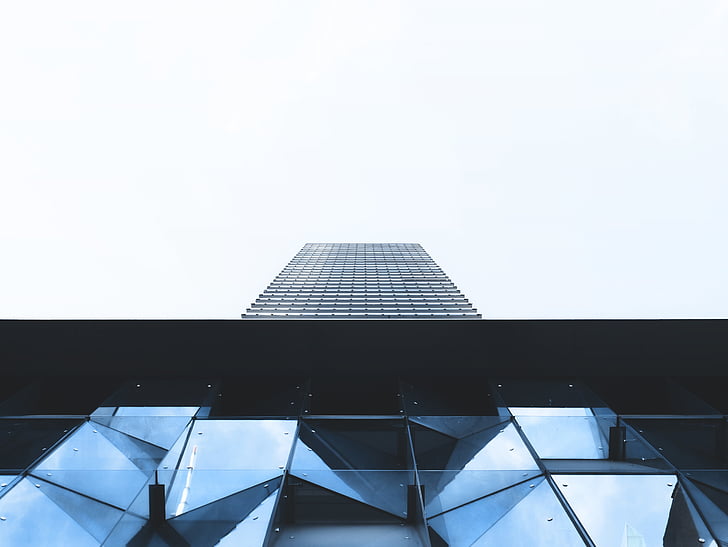 low, angle, high, rise, building, sky, skyscraper