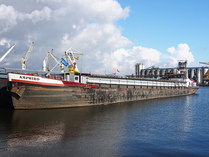 amphiro, ship, port, amsterdam, harbor, freight, vessel