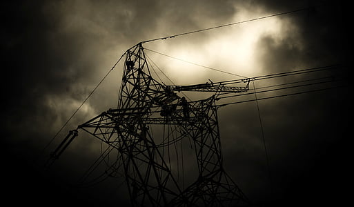 línies d'energia, tempesta, treball, electricitat, línia de poder, cable, piló electricitat