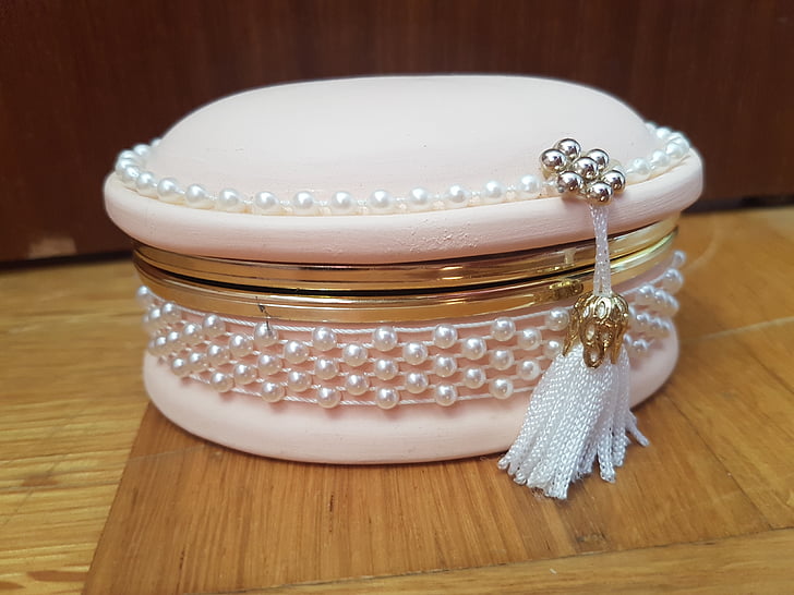 box, pink, jewelry, vintage, antique, old, small