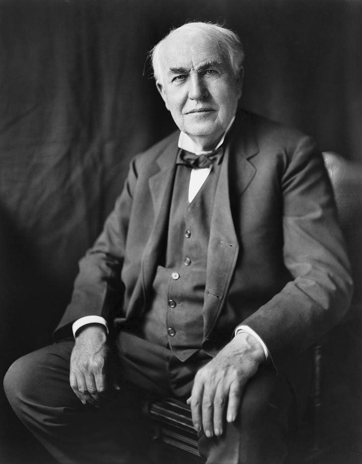 Thomas Alva Edison, Erfinder, 1922, Porträt, Mann, Forscher, alt