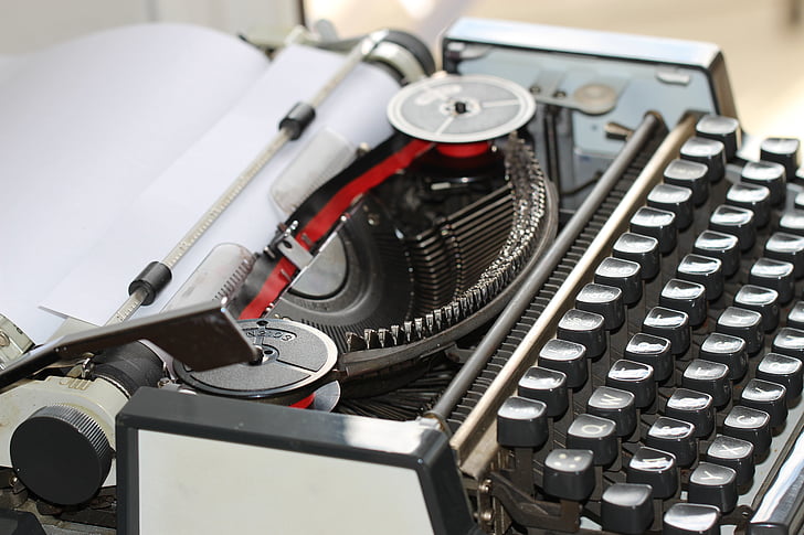 пишеща машина, реколта, ретро, реколта пишеща машина, писмо, комуникация, реколта хартия