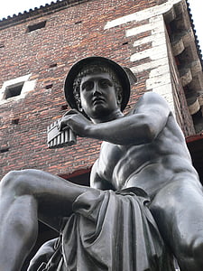 standbeeld, beeldhouwkunst, monument, beroemde markt