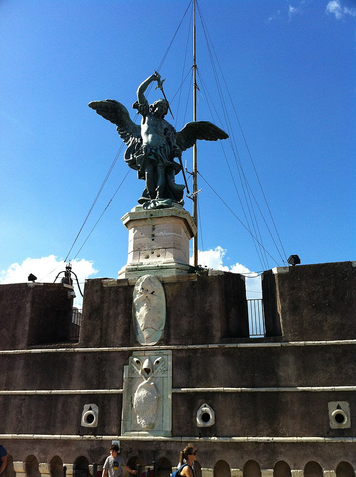 standbeeld, engel, Italië, Rome, beroemde markt, het platform