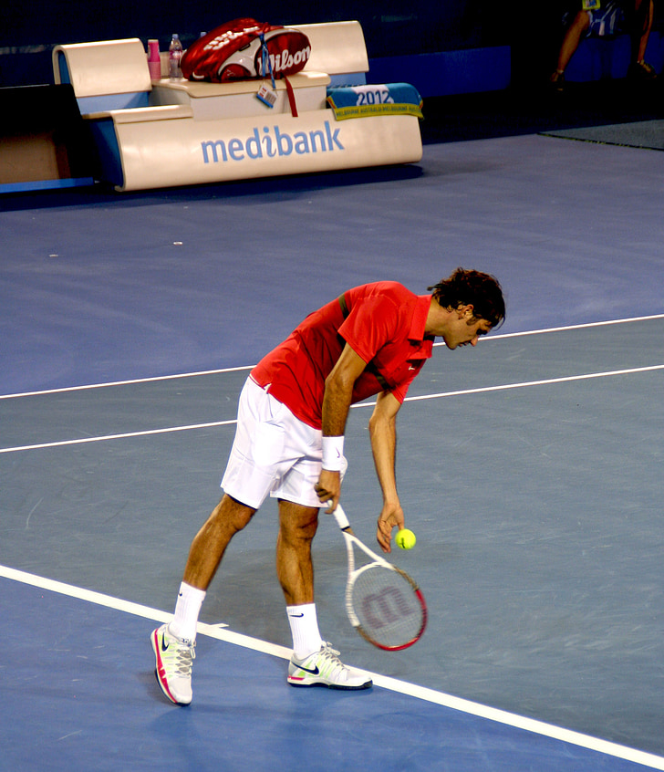 Roger federer, campo da tennis, tennispieler, Australian open, 2012, Melbourne, ATP