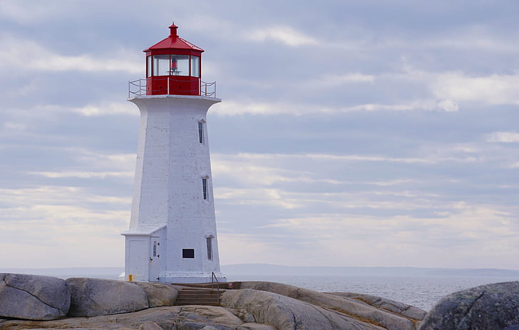 Lighthouse, Nova scotia, Canada, Ocean, blå, maritime, Atlantic