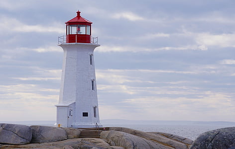 Lighthouse, nova scotia, Kanada, Ocean, blå, maritima, Atlanten