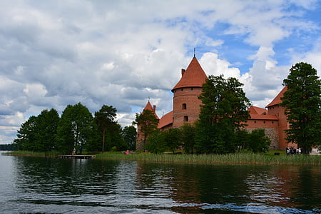Trakai, Lituania, Castillo, medieval, histórico, Torre, Galve