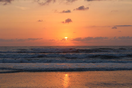sole, spiaggia, oceano, tramonto, Tropical, acqua, mare