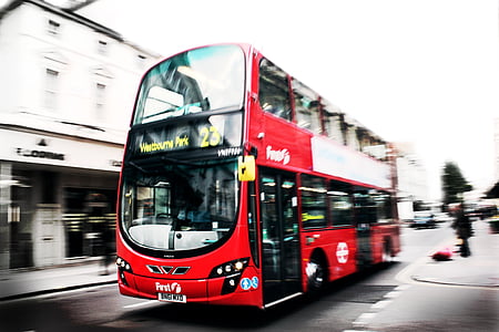Londra, autobuz, Red, Oraşe, britanic, Europa, capitala