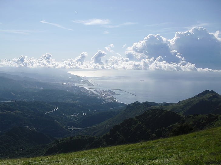 perjalanan, Genoa, Lihat dari atas, laut, Porto, Ikhtisar, Costa