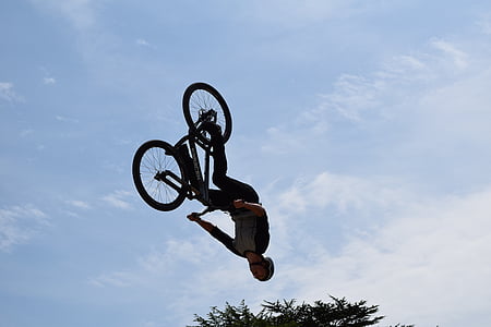 bike, Stunt, õhu, trikk, oht, jalgratta, stiil