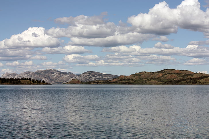 Lago laberge, Yukon, Whitehorse, Lago, Canadá, naturaleza, montaña