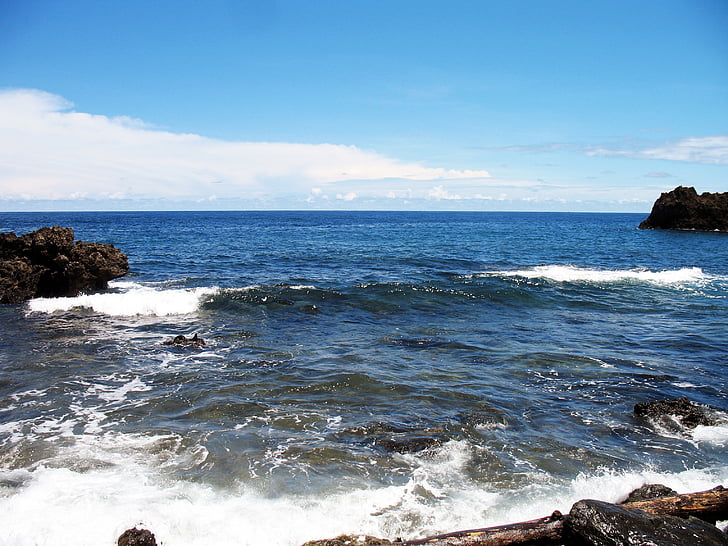 platja, blau, l'aigua, Mar, cel, oceà, natura