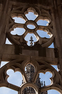 Torre del este, mirando, roseta, 6 piezas, torre principal, pináculos, gótico
