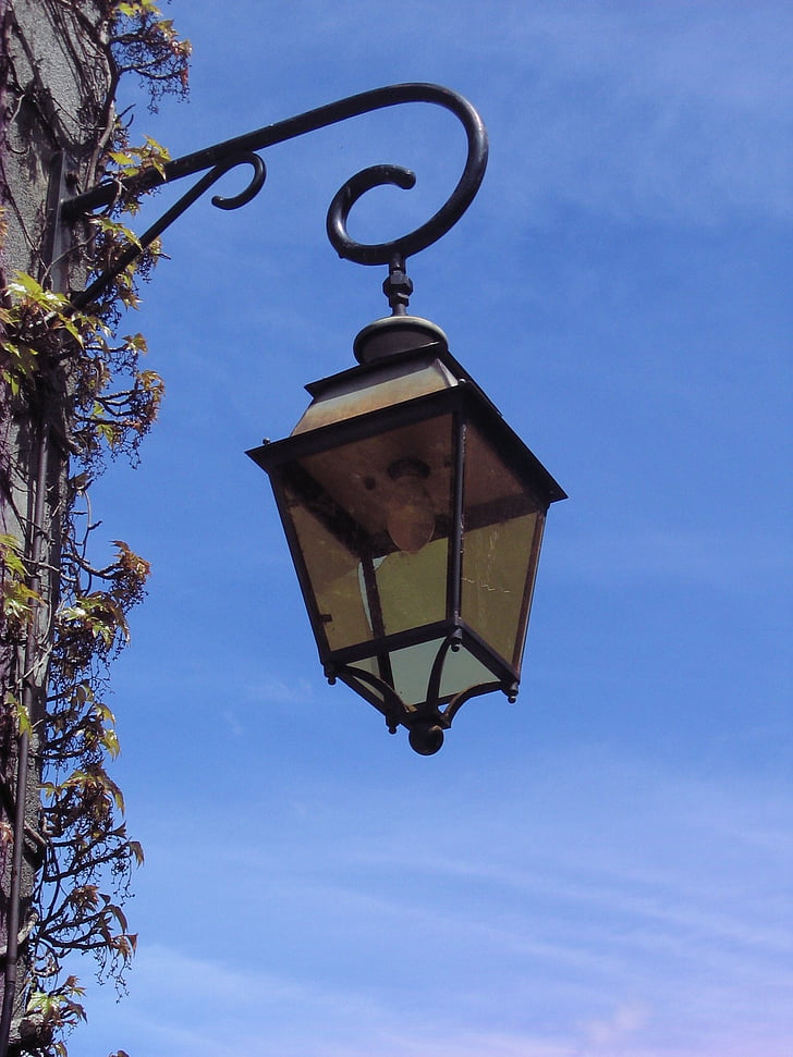lantern, lights, lamp, street lamp, sky, light, old