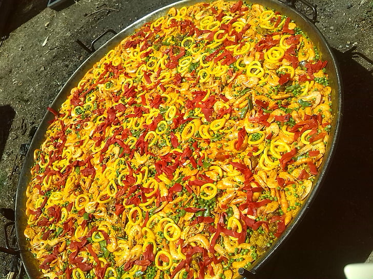 paella, Spanje, rijst, voedsel, schaal-en schelpdieren, Spaanse gerechten, kokkels