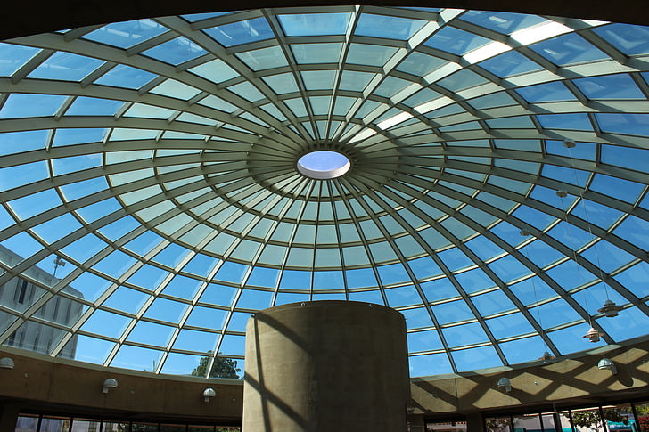 glazen plafond, koepel, bibliotheek, Staatsuniversiteit van San diego, SDSU