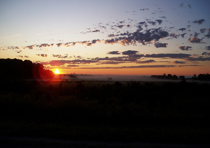 sunrise, sunset, colorful, scenic, evening, morning, nature