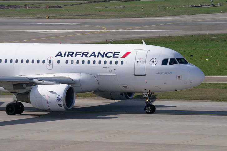 samolot, Air france, Airbus, A319, Lotnisko Zurych, asfalt, samolot