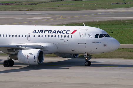 avion, air france, Airbus, A319, Aéroport de zurich, Tarmac, avion