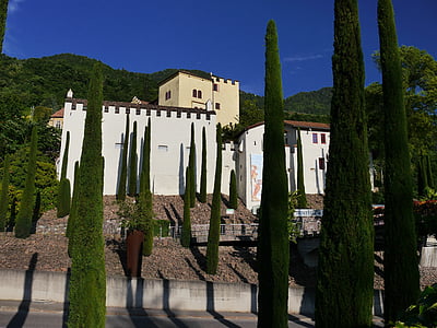 rendelkező Trauttmansdorff-kastélyt, Meran, Olaszország, botanikus kert