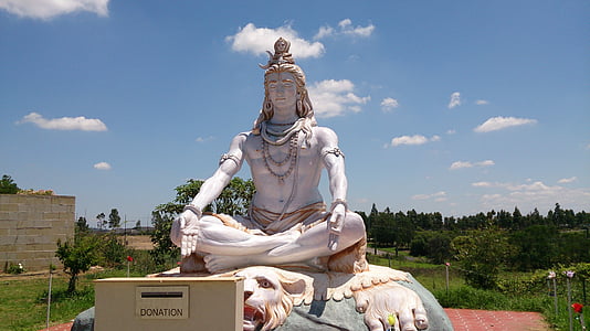 Shiva, un, Seigneur, statue de, sculpture, célèbre place, architecture