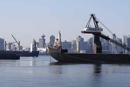 Nord, Vancouver, Waterfront, havn, bybildet
