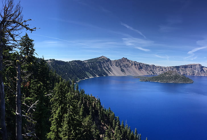 Danau kawah, Danau, air, Gunung berapi, alam, Barat laut, Oregon