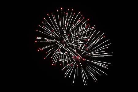 festa, ano novo, fogos de artifício, estrela, bons tempos, desejos