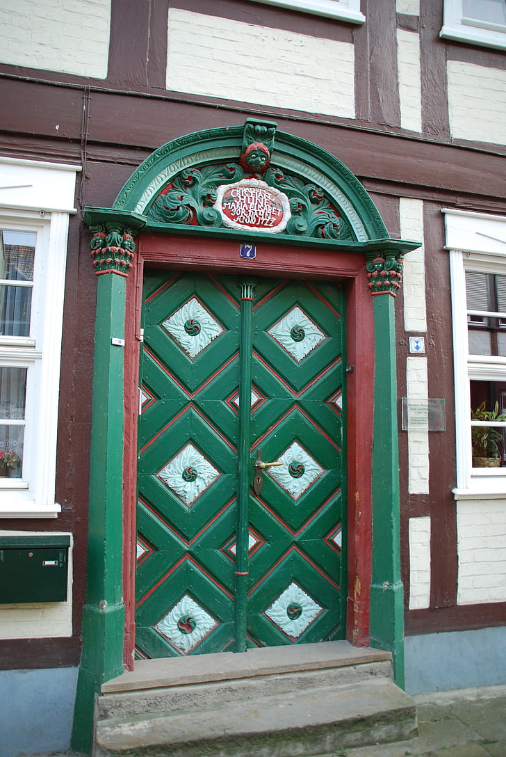 ovi, Antique, Salzwedel, vanha kaupunki, Input, Ornamentti, Nostalgia