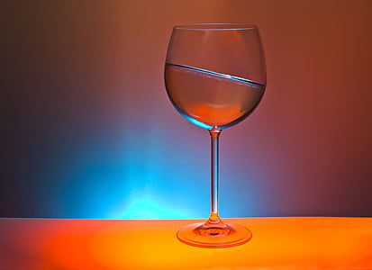 glas, drankje, kleurrijke, licht, Askew, schuine, tabel