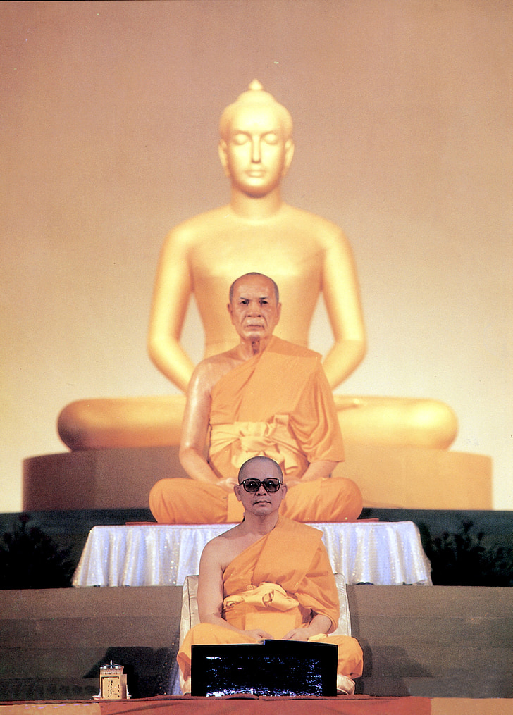 budistu, budhas, vadītājs, WAT, Phra dhammakaya, templis, dhammakaya pagoda