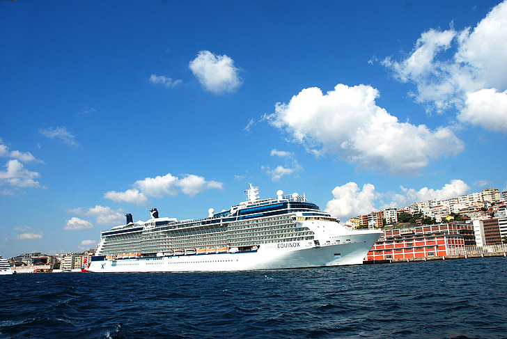 paisatge, Turisme, Istanbul, Portuària, vaixell, gran, vacances