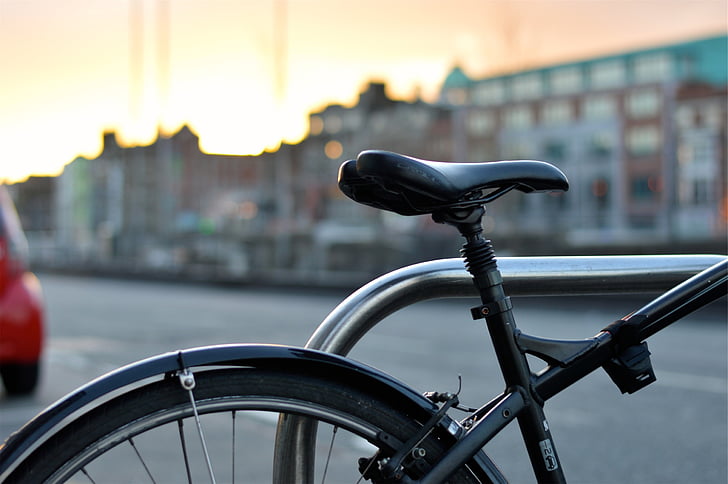 shallow, focus, photography, black, bicycle, bike, seat