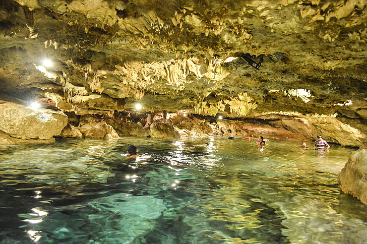 Cenote, Yucatan, San ignacio, dykning, Majestic, Enestående, hellige