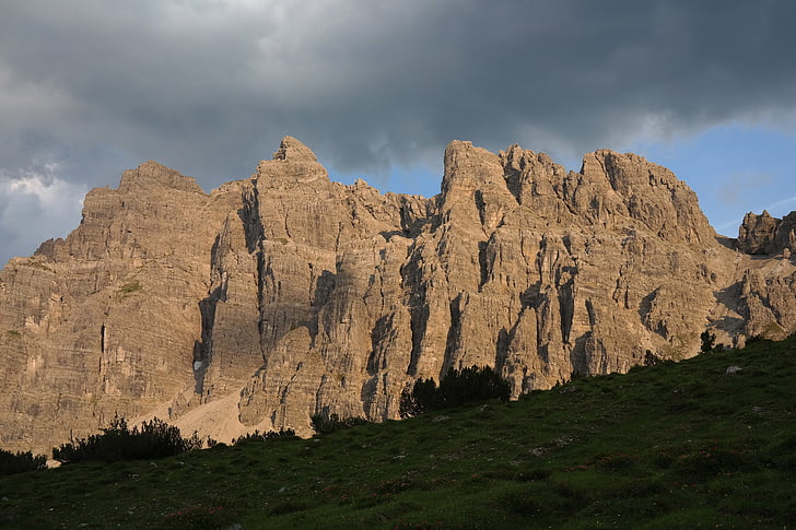 cabeças de lince, montanhas, rocha, parede de pedra, Alpina, Alpes Allgäu, nuvem - céu