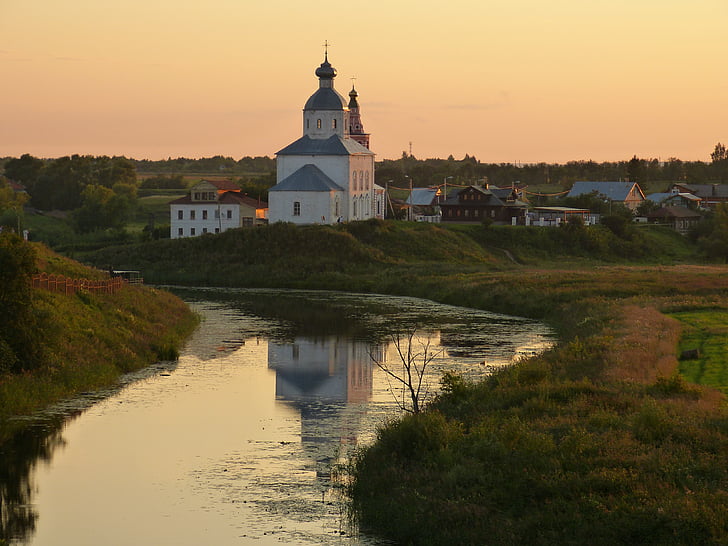 l'església, Suzdal, ortodoxa, Ortodoxa Russa, Rússia, cúpula, Torre