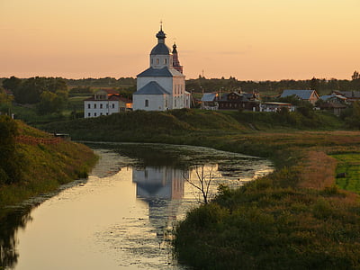 Crkva, Suzdal, Pravoslavna, Ruska pravoslavna, Rusija, kupola, toranj