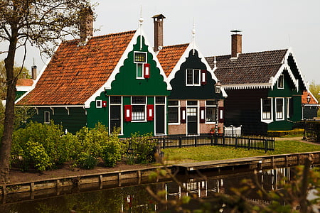arkitektur, bygge, land, nederlandsk, ekte, eiendom, historiske