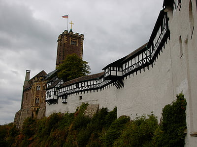 Castello di Wartburg, Eisenach, Turingia in Germania, architettura, Torre, storia, posto famoso
