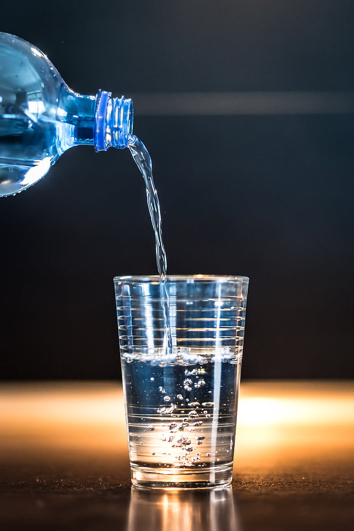 nước, chai, mong muốn, nước khoáng, chai nước, chất lỏng, màu xanh