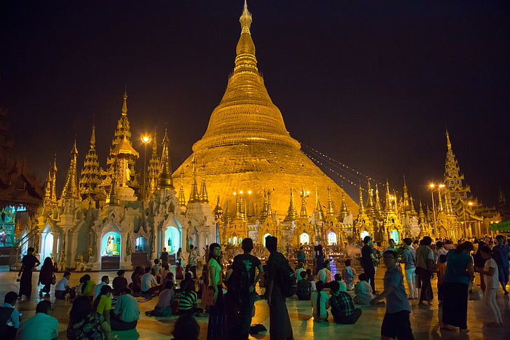 Burma, yangoun, tempelet, buddhisme, Myanmar, Pagoda, Asia